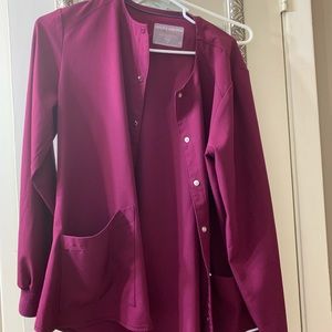Sketchers wine colored scrub jacket